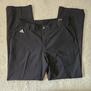 Adidas Mens Climalite Golf Pants Black Straight Leg 34x32 Performance‎ Trousers